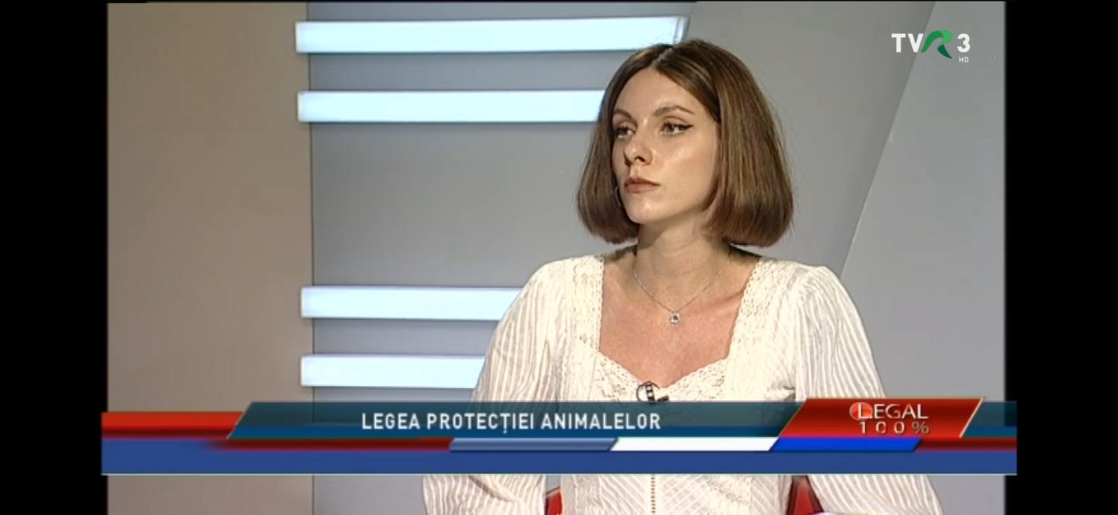 Avocat Christiana Mondea pe platoul emisiunii Legal 100%